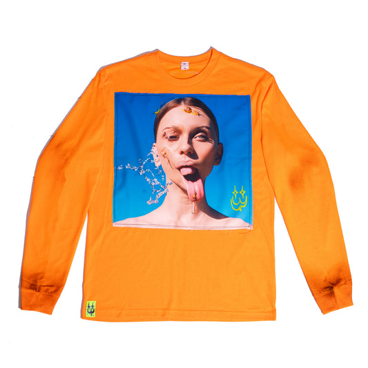 UNCANNY SNAIL FACE LS ORANGE